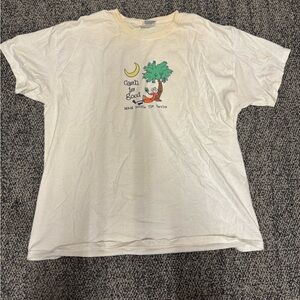 Hanes Cream Short Sleeve Tee with Colorful Graphic Design